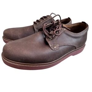 NEW Boys 1M Florsheim‎ Brown Chocolate Leather Comfortech Dress Shoes